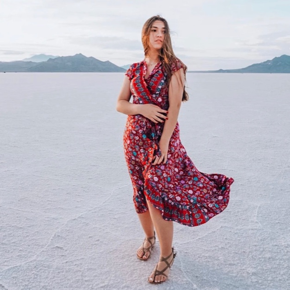 Adventure Dress - Red Floral